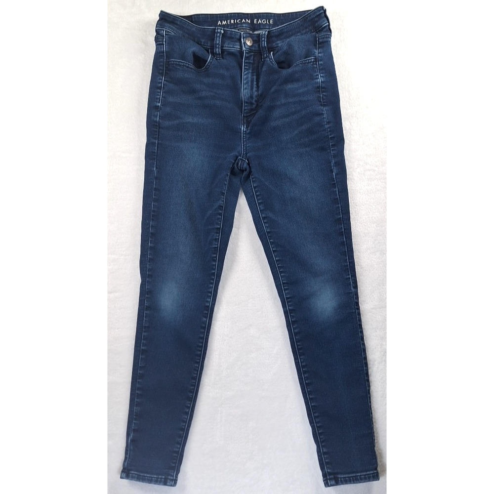 American Eagle Womens High Rise Jegging Stretch Blue Jeans Size 6